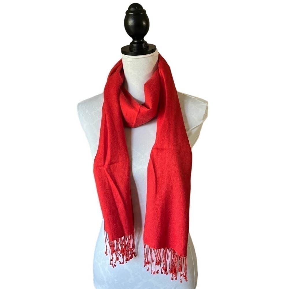 Pashmina Scarf With Long Fringe Tips | Soft & Lightweight